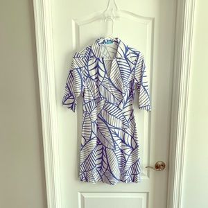 A beautiful McLaughlin blue & white summery dress